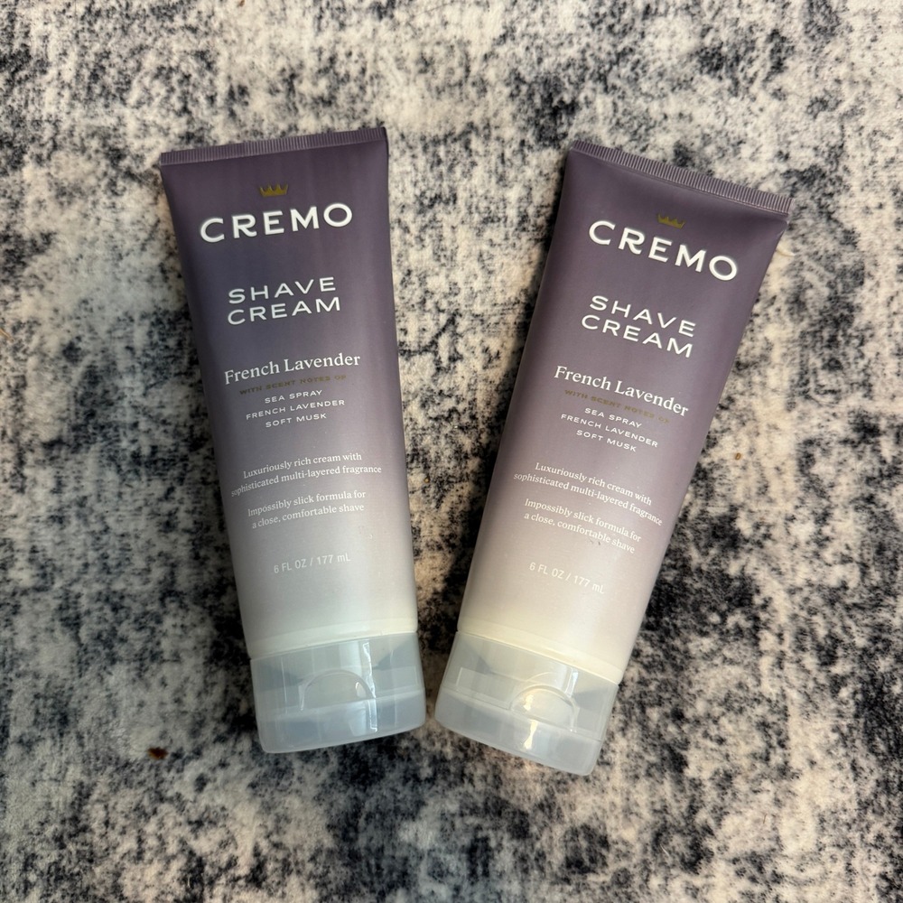 Cremo French Lavender Shave Cream Set of 2 Sealed 6oz